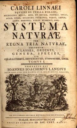 Carl von Linnè’s Systema naturae