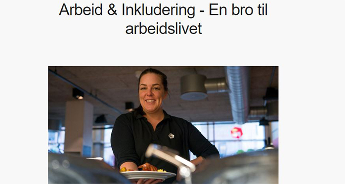 Bilde av hjemmesiden til Arbeid og inkludering