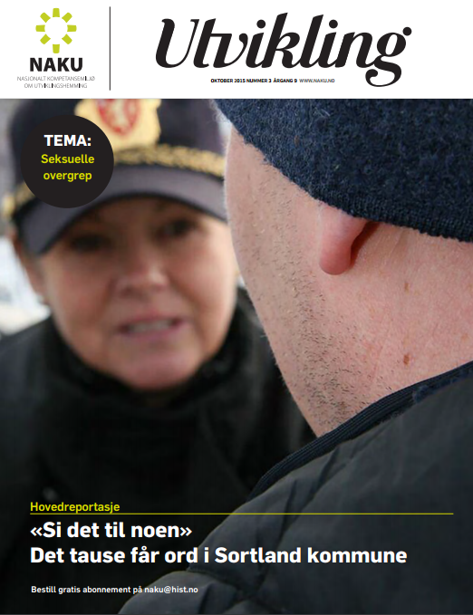 Bilde av magasinet Utvikling #3 2015. Tema seksuelle overgrep©NAKU