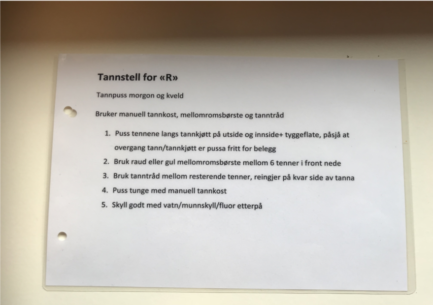 Tannstellkort