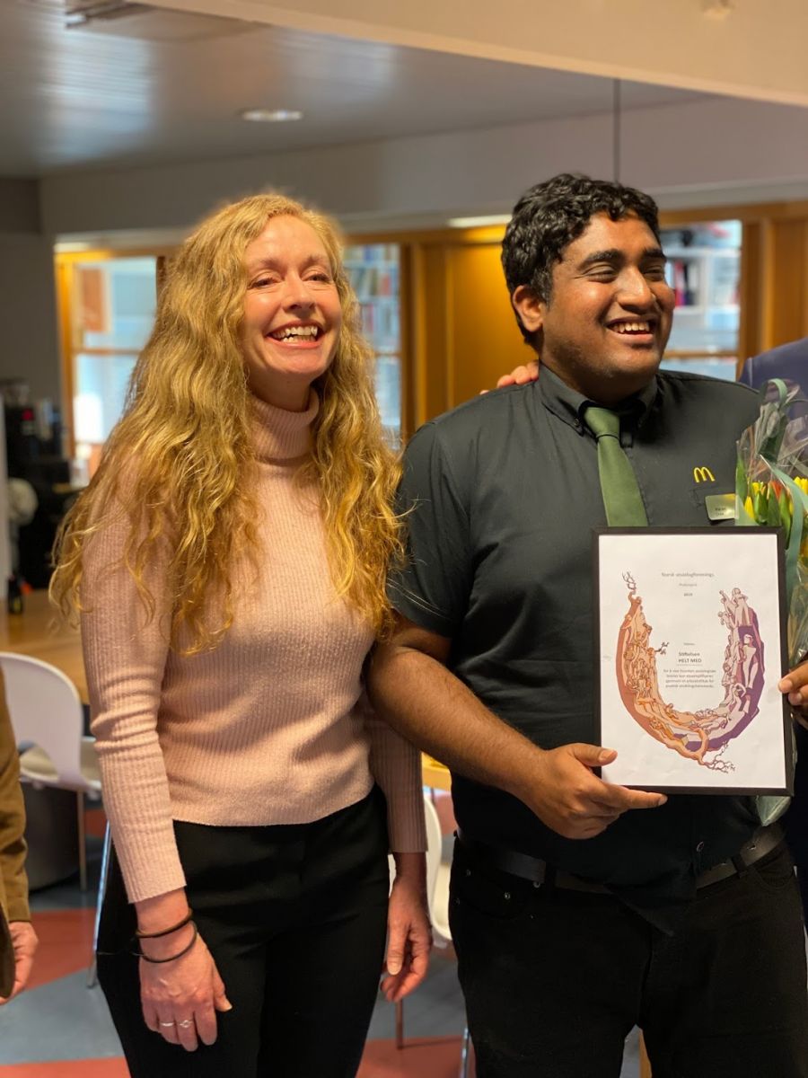 Leder for Norsk sosiologforening sammen med Haran Vimalachandran